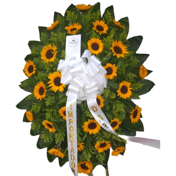 Corona Fúnebre Trípode con Girasoles a Domicilio en Cali